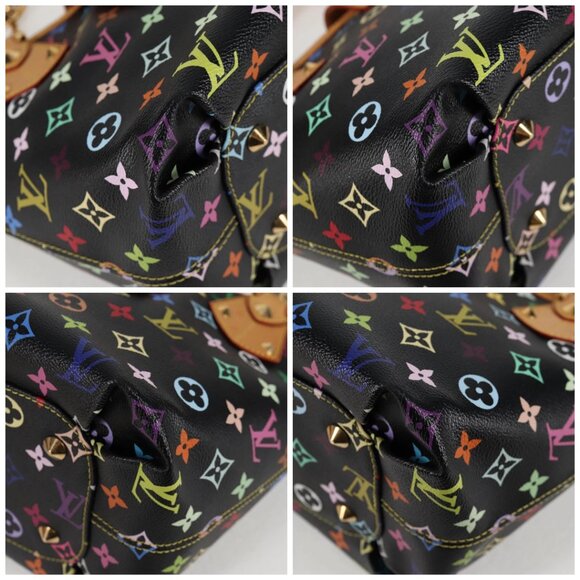 LOUIS VUITTON Monogram Multicolor Annie MM Bag Black LV Auth - Picture 15 of 16